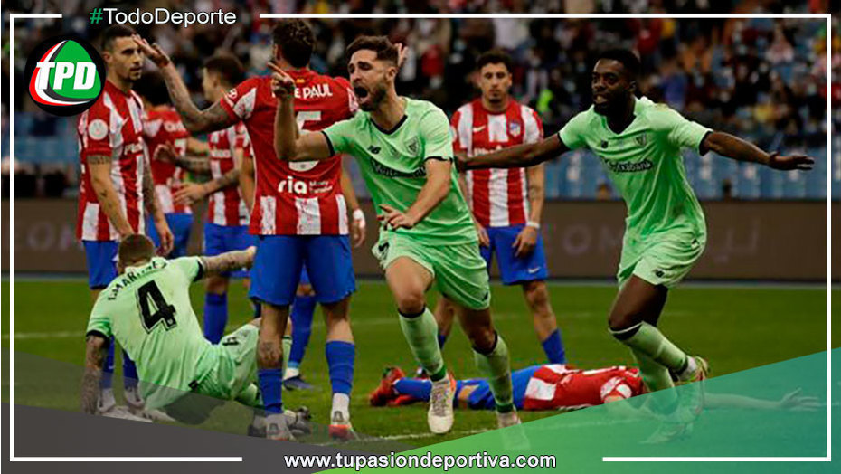 Athletic Club venció 2-1 al Atlético de Madrid y sigue en la Supercopa de España