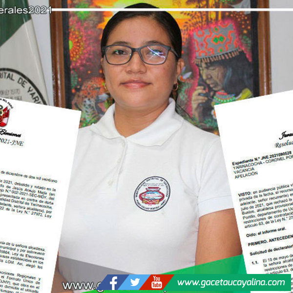 El Supremo Tribunal Electoral del JNE declara infundados pedidos de vacancia a la alcaldesa Bertha Barbarán Bustos