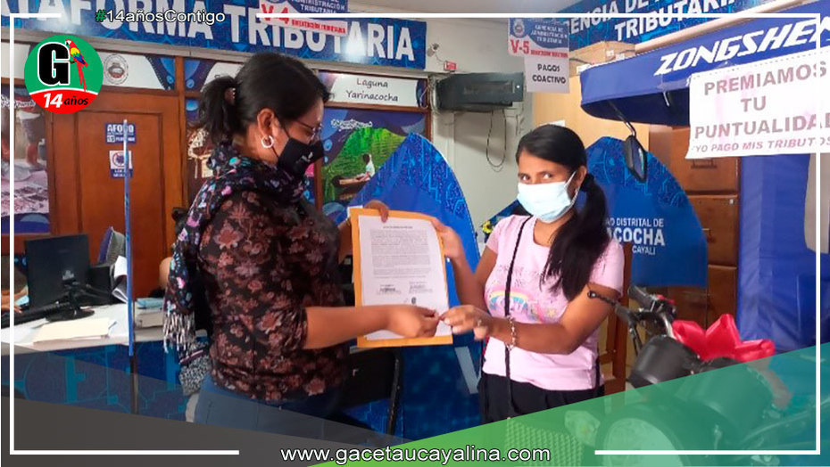 En Yarinacocha los contribuyentes puntuales son ganadores