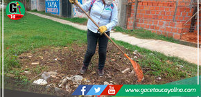 Trabajadores de la Municipalidad de Yarinacocha Trabajando por un distrito limpio  