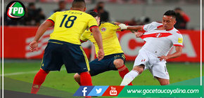 Perú preparándose para el partido contra Colombia