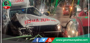 Un médico y una bióloga resultan heridos tras choque de ambulancia y automóvil en el Cusco