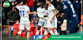 Real Madrid goleó 4-1 al Valencia con dobletes de Benzema y Vinícius