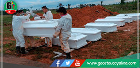 Empezó exhumación y traslado de cadáveres del cementerio temporal en Pucallpa
