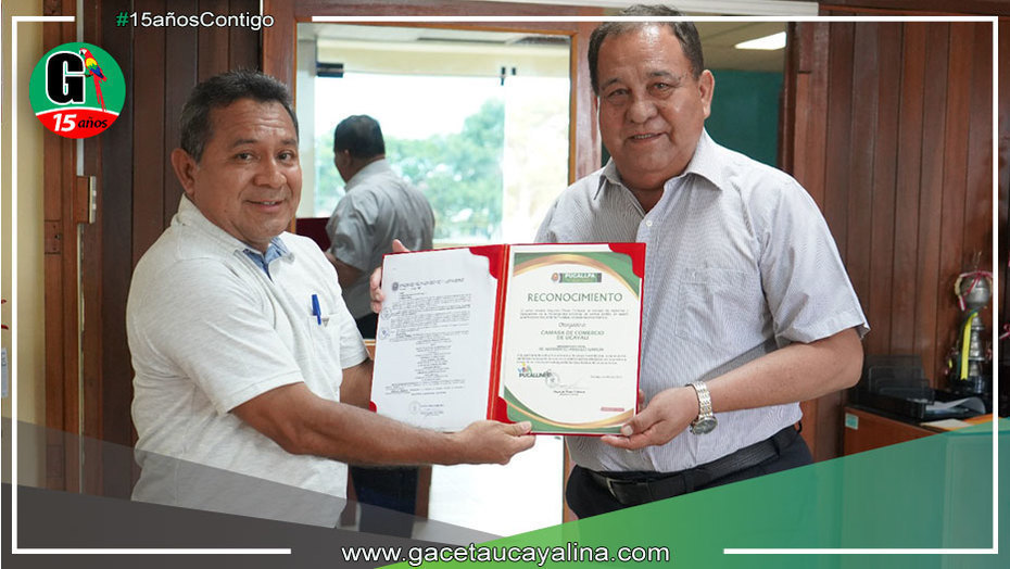 MPCP hizo reconocimiento a la cámara de comercio, industria y turismo de ucayali