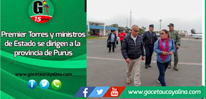Premier Torres y ministros de Estado se dirigen a la provincia de Purús
