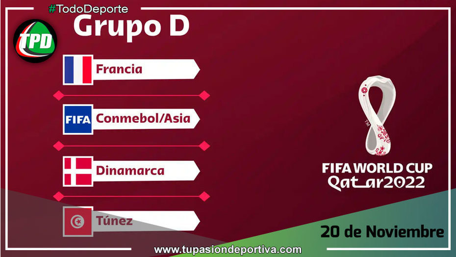 Conozca el Fixture del Grupo D en Mundial Qatar 2022