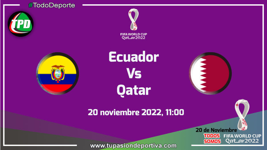 Catar Vs Ecuador mañana a las 11:00