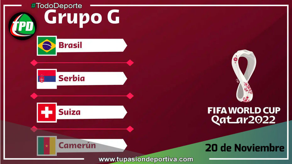 Conozca el Fixture del Grupo G en Mundial Qatar 2022