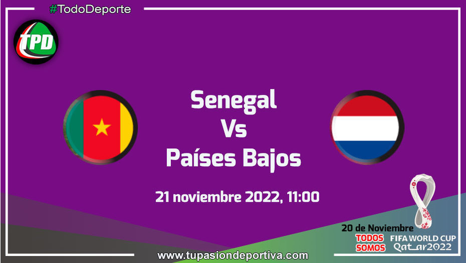 Senegal Vs Países Bajos chocan por la primera fecha del grupo A de Qatar 2022
