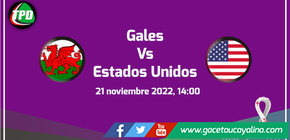 Gales VS EE.UU. se enfrentarán, por la fecha 1 del Grupo B.