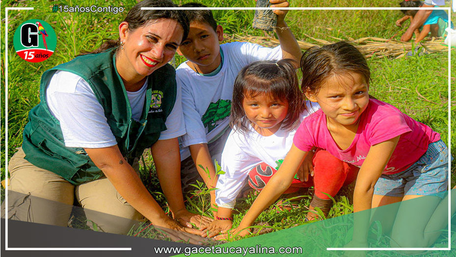 Arborización y educación ambiental en la quinta fecha del proyecto sembrando oxígeno Curimana 2022