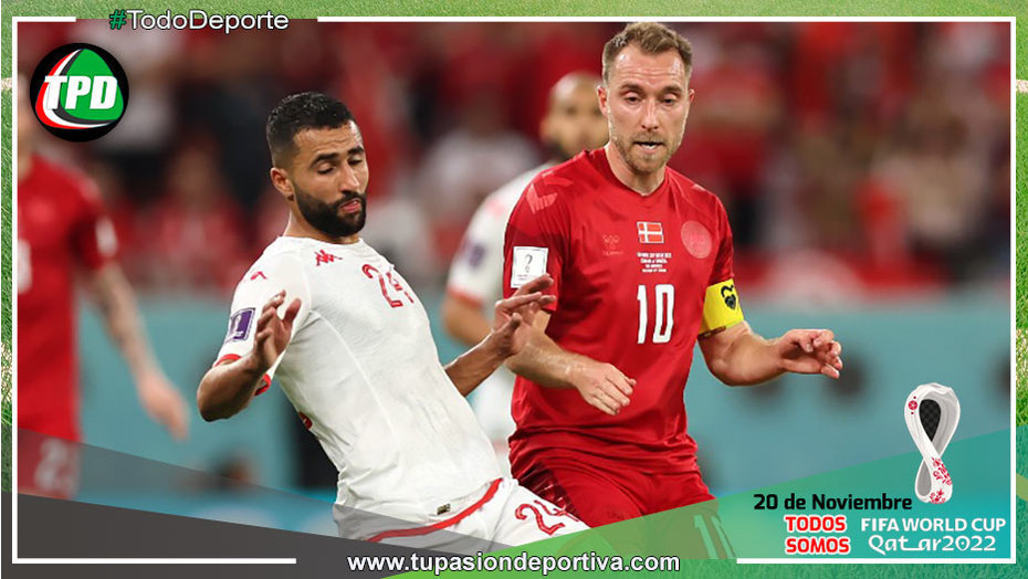 Dinamarca y Túnez empataron 0-0 en el comienzo del grupo D por el Mundial Qatar 2022