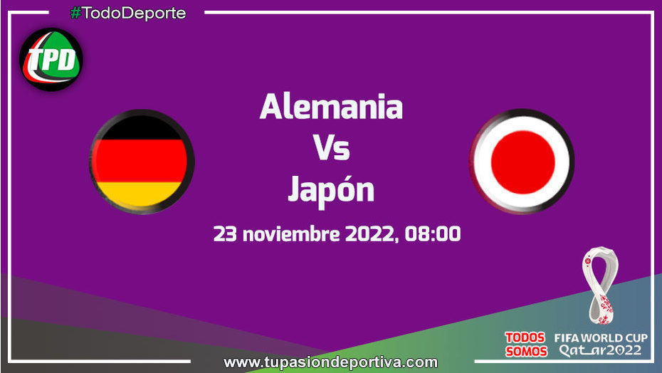 Alemania VS Japón hoy a las 8 de la mañana