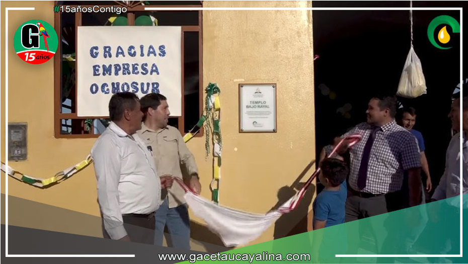 Ocho Sur entrega local de iglesia adventista al Caserío de Bajo Rayal