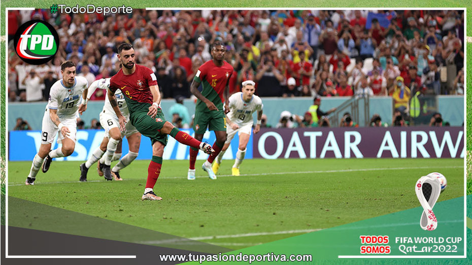 Portugal le gano a Uruguay 2 a 0 con doblete de Bruno Fernández