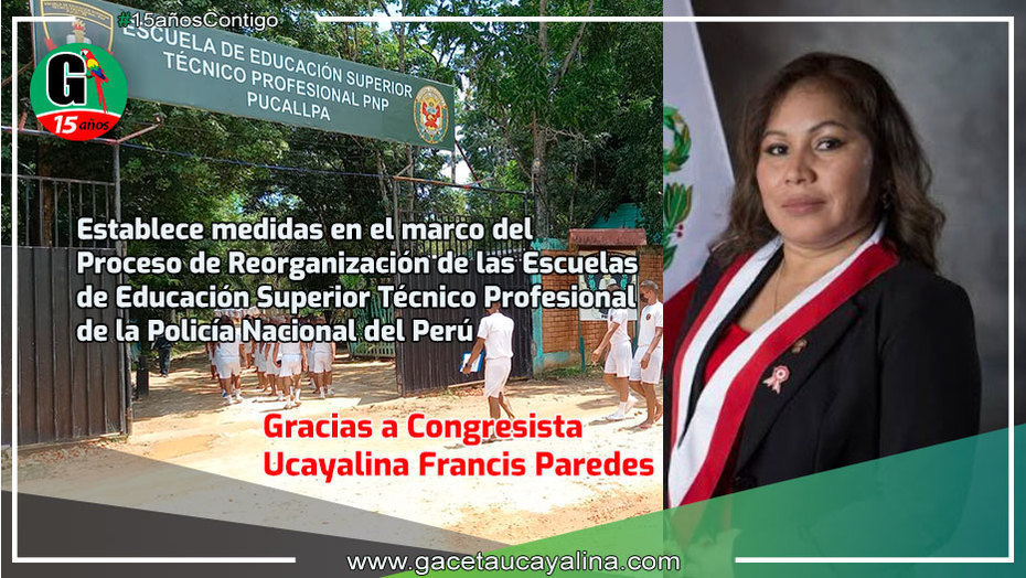 Establece medidas en el marco del Proceso de Reorganización de las Escuelas de Educación Superior Técnico Profesional de la Policía Nacional del Perú
