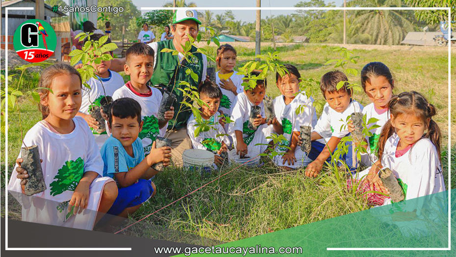 Educación ambiental y arborización de Tahuaries en el Proyecto “Sembrando Oxígeno Curimaná 2022”