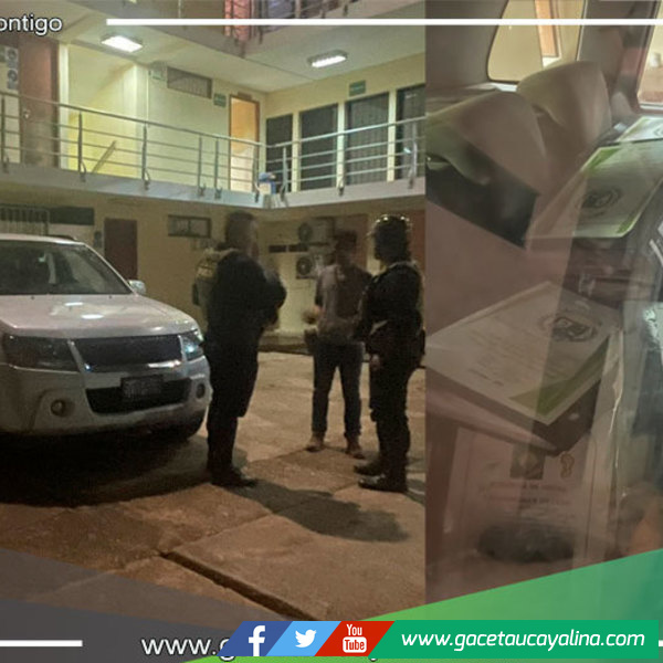 Intervienen a vehículo cargado con documentos que regresaba a Municipalidad de Manantay