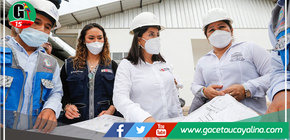 Parlamentaria Francis Paredes de Bloque Magisterial supervisa ejecución de obras en Ucayali