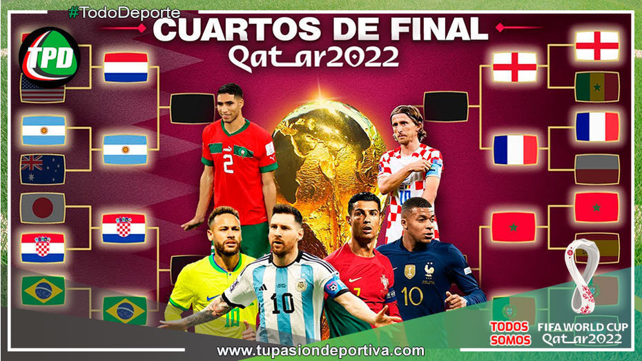 Hoy arranca los Cuartos de Final, con Croacia Vs Brasil y Argentina Vs Paíse Bajos
