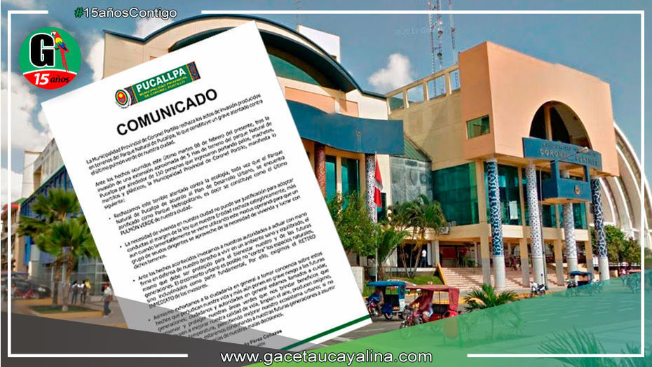 Municipalidad Provincial de Coronel Portillo rechaza los actos de invasión producidos en terrenos del Parque Natural de Pucallpa