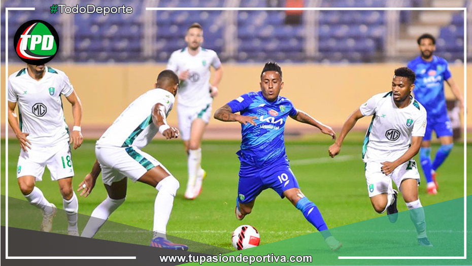 Cristian Cueva vio la tarjeta roja en la liga de Arabia
