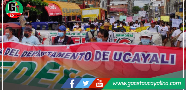 Ucayalinos marcharon hoy para pedir que se declare el Estado de Emergencia en la región