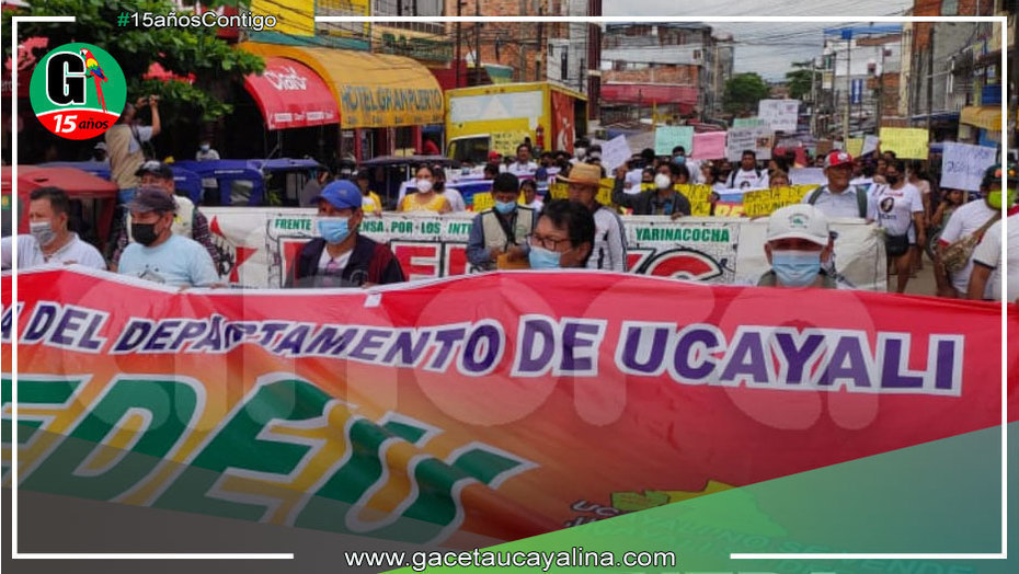 Ucayalinos marcharon hoy para pedir que se declare el Estado de Emergencia en la región