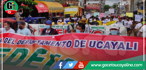 Ucayalinos marcharon hoy para pedir que se declare el Estado de Emergencia en la región