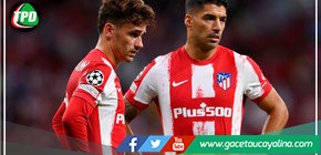 Luis Suárez y Antoine Griezmann serían suplentes en el Atlético de Madrid vs Manchester United