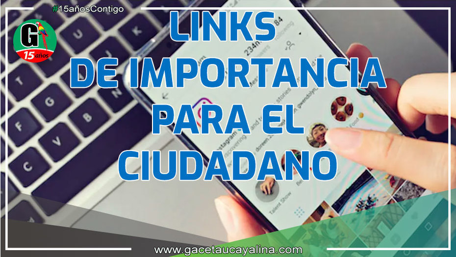 Gaceta Ucayalina y Aprosec te dan a conocer algunos Links de mucha importancia para el ciudadano
