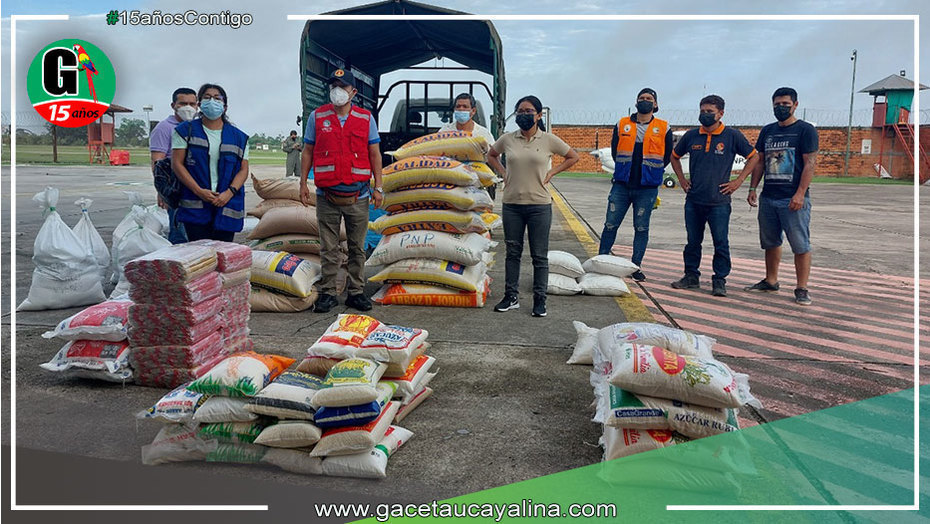 Productos de primera necesidad donados por gobierno regional son llevados a Yuruá