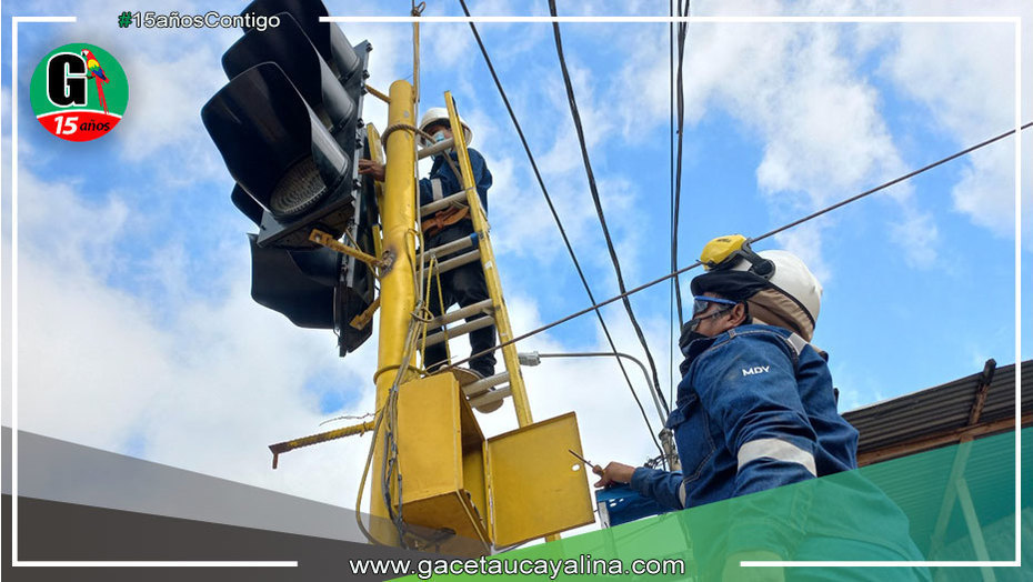 Semáforos del distrito de Yarinacocha se encuentran en buenas condiciones