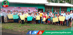 En caserío Isla Libertad inauguran aulas con madera transferida por la Gerencia Forestal del GOREU