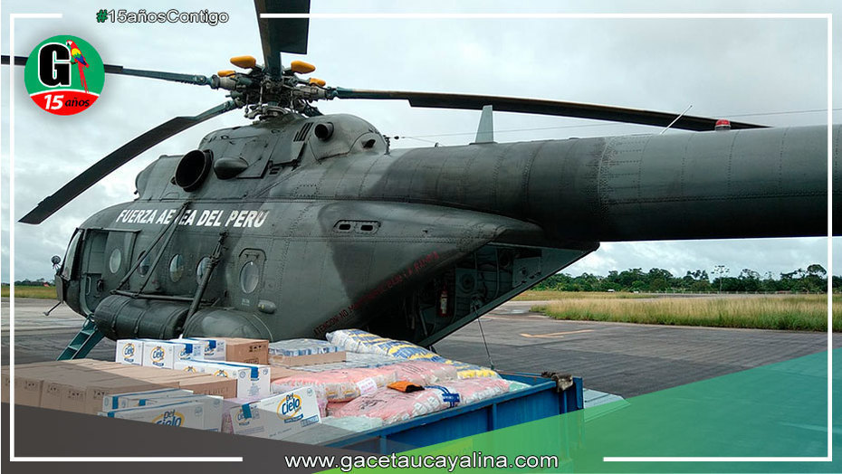 Qali Warma en acción conjunta con la FAP trasladan más de 12 toneladas de alimentos para escolares de Yurua