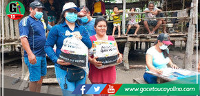 Comuneros de Nueva Bélgica reciben ayuda humanitaria de manos de alcaldesa 