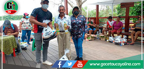 Municipalidad yarinense lleva a caseríos canastas de víveres