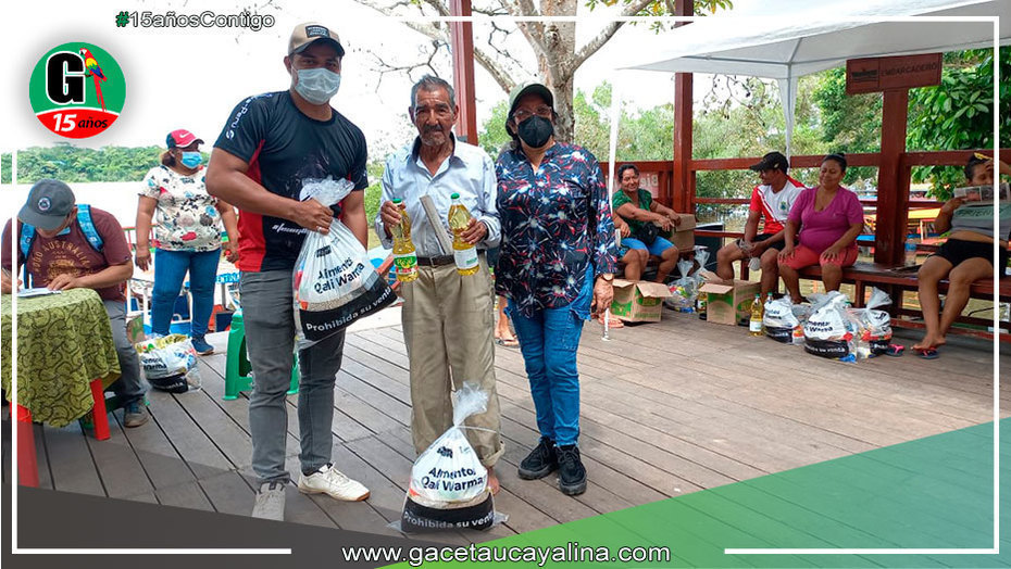 Municipalidad yarinense lleva a caseríos canastas de víveres