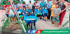 Municipalidad de Yarinacocha colocó la primera piedra en parque Wong 