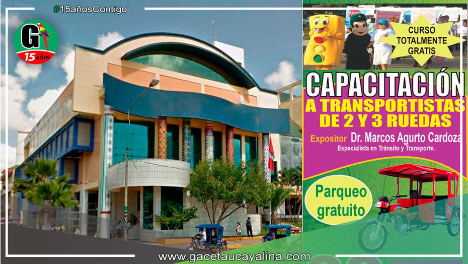 Capacitarán a transportistas los días 28 y 29 de abril en Teatro Municipal de Pucallpa