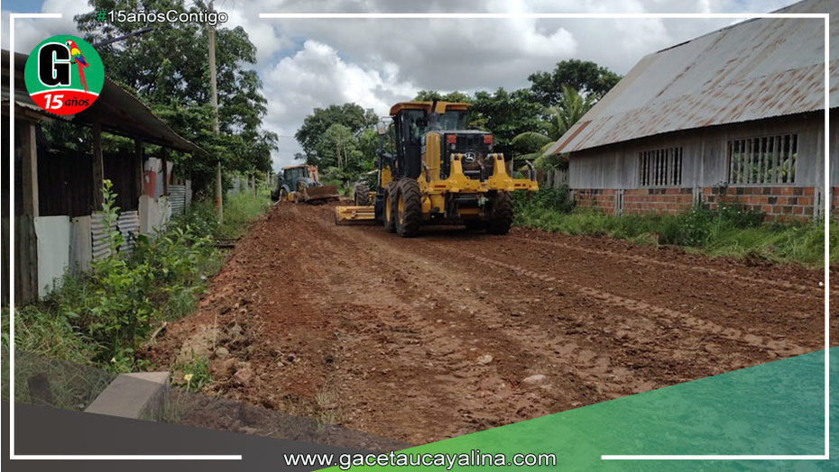 Municipalidad de Yarinacocha realiza mantenimiento de vías en el A.H. Corazón de Yarina