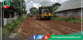 Municipalidad de Yarinacocha realiza mantenimiento de vías en el A.H. Corazón de Yarina
