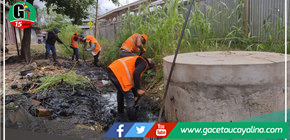 Habilitan caño natural cerca de Boulevard de Yarinacocha