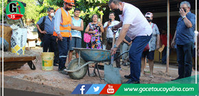 Colocan primera piedra de pavimentación de calles en el Barrio “El Trébol”