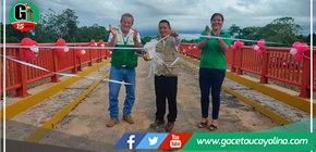 Devida inauguró puente alcantarita en el distrito de Honoria