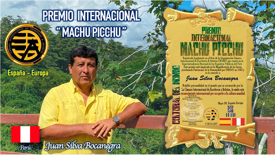Una vez más en Europa galardonan al Coronel Juan Silva Bocanegra con Premio “Machu Pichu 2022”
