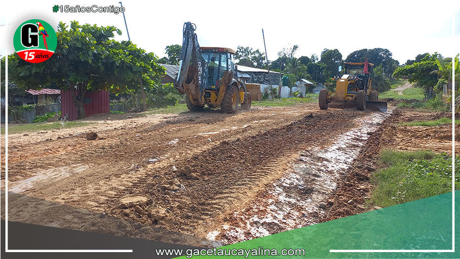 Municipalidad de Yarinacocha ejecuta mantenimiento de 1 200 m lineales en Ampliación Álamo
