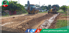 Municipalidad de Yarinacocha ejecuta mantenimiento de 1 200 m lineales en Ampliación Álamo