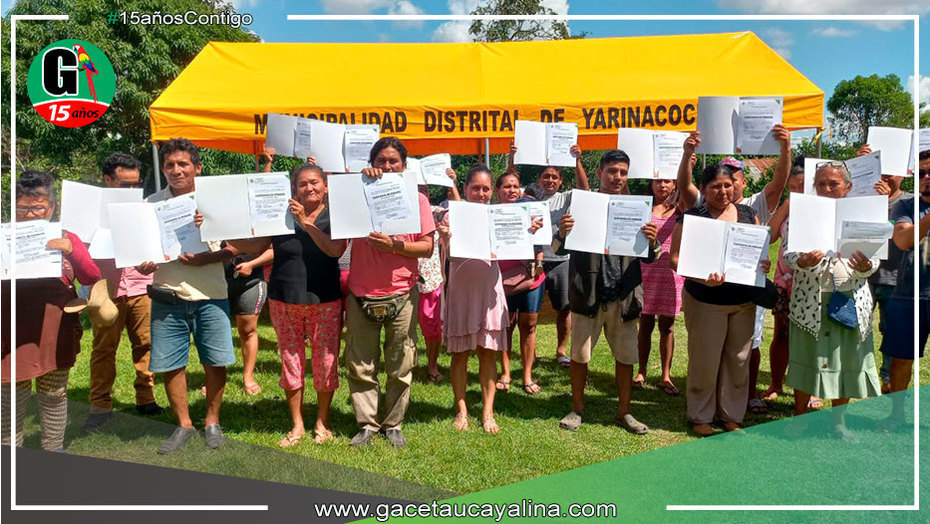 Municipalidad de Yarinacocha entrega 34 constancias de posesión